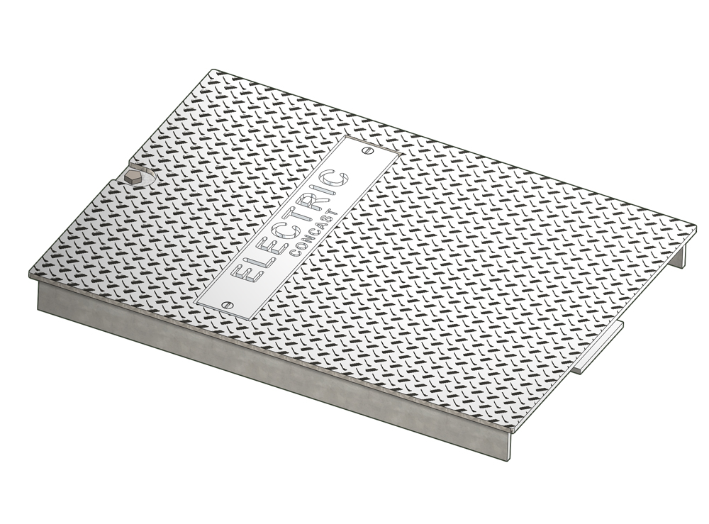 Concast's aluminum ID plates can be used in many of their metal trench