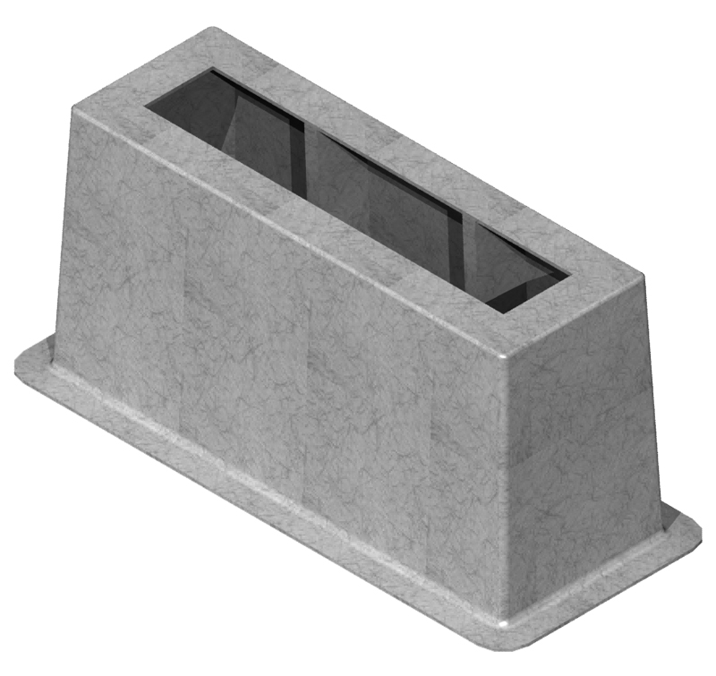 Fibercrete box pads designed to support sectionalizer And