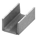 Concrete solid bottom 16 inch deep PT channel for pedestrian traffic trench runs.