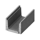Concrete solid bottom H-10 rated 12 inch deep channel for light traffic rated trench runs.