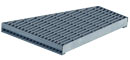 Heavy Traffic galvanized steel ventilated covers that are designed to fit on angled channel produced by Concast, Inc.