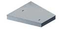 Heavy Traffic galvanized steel covers that are designed to fit on angled channel produced by Concast, Inc.