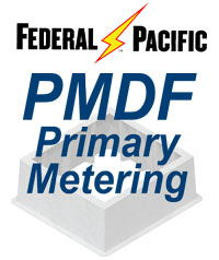 Fibercrete box pad designed to support Federal Pacific PMDF switchgear