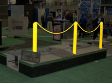 Photo of plastic yellow chain at a trade show