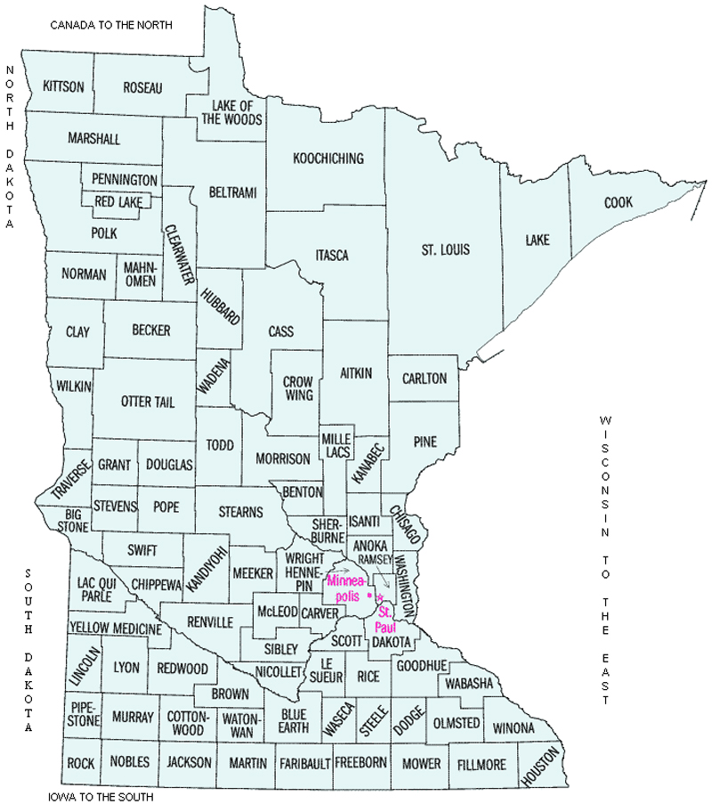 Albums 91+ Images Map Of Minnesota Cities And Counties Full HD, 2k, 4k ...