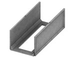 Isometric view of 16 inch deep std pedestrian channel