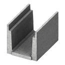 Concrete solid bottom 24 inch deep channel with galvanized steel for heavy traffic H-40 rated trench runs.