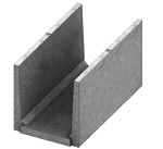 Isometric view of 24 inch deep PT pedestrian channel