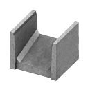 Pedestrian-rated Concrete special RT channel used to transition between heavy traffic H-20 trench and PT trench produced by Concast, Inc.