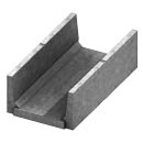 Pedestrian-rated concrete PT channel with solid bottom produced by Concast, Inc.