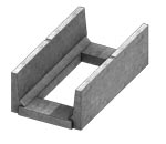 Isometric view of 12 inch deep PT pedestrian channel