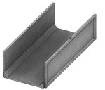 Isometric view of heavy traffic 12 inch deep std pedestrian channel