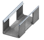 Isometric view of heavy traffic 16 inch deep pedestrian universal channel