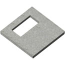 Cad generated image of a solid concrete flat pad; links to solid bottom standard pads