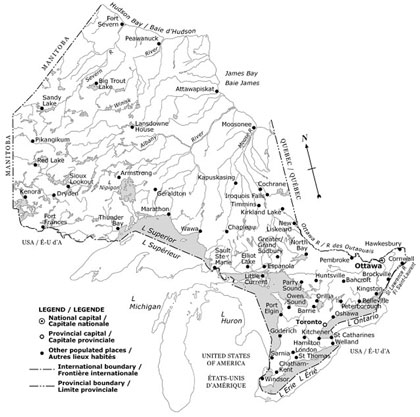 Image Link to a large map of Ontario which is covered by Composite Power Group