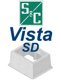 Fibercrete box pad designed to support S & C Manual Vista Underground Distribution switchgear