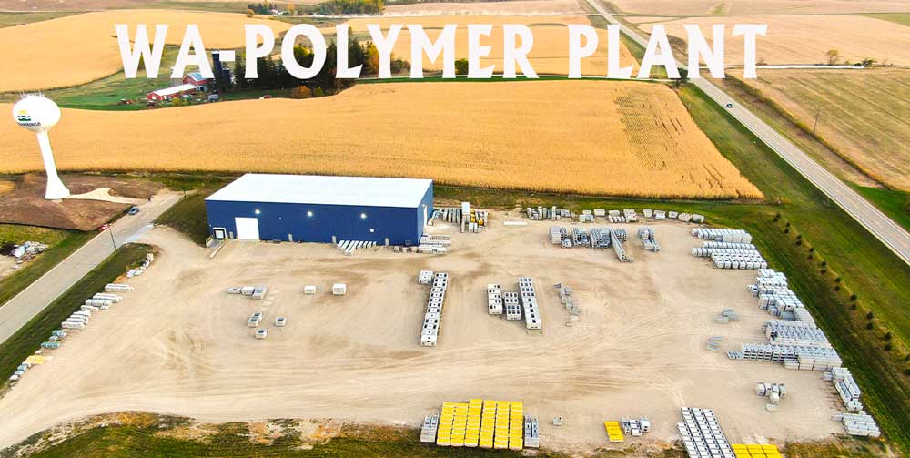 View of the new Polymer Concrete production facility in Wanamingo, MN - October 2022