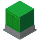 Fibercrete Box Pad Designed to Support Capacitor Banks
